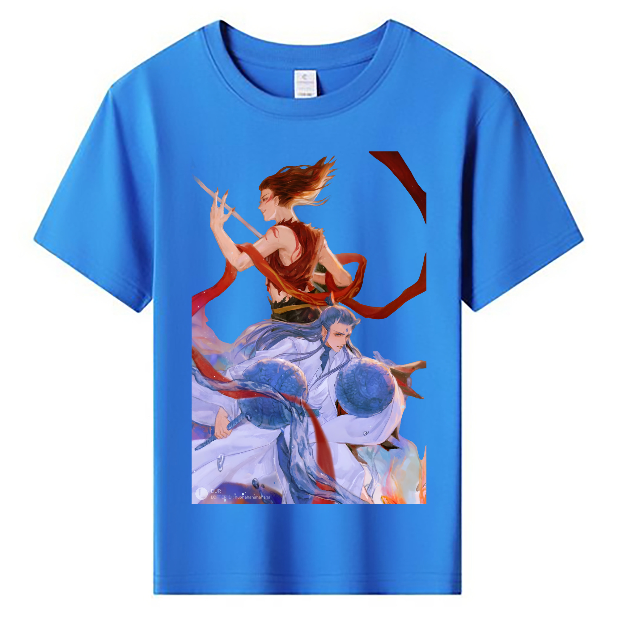 （画像用） Ne Zha 2 ナタ 魔童の大暴れ 綿100％キッズTシャツ（フロントプリント）